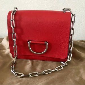 Burberry D Ring Leather Shoulder Crossbody Bag